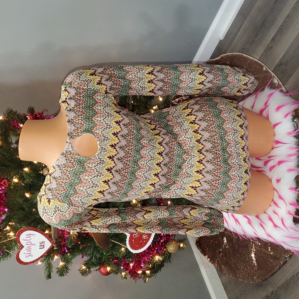 Multicolor Sparkle Boho Patterned Women's Top - Picture 5 of 8